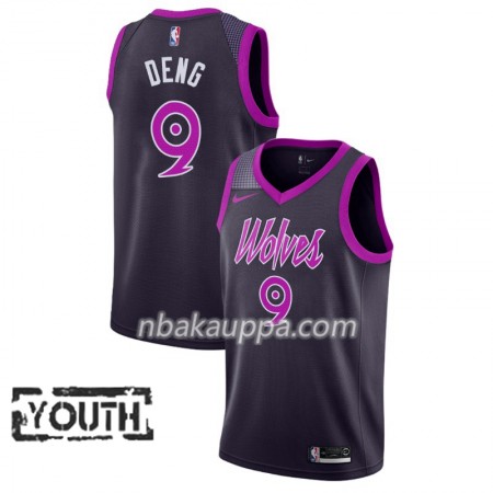 Minnesota Timberwolves Luol Deng 9 2018-19 Nike City Edition Violetti Pelipaidat Swingman - Lasten